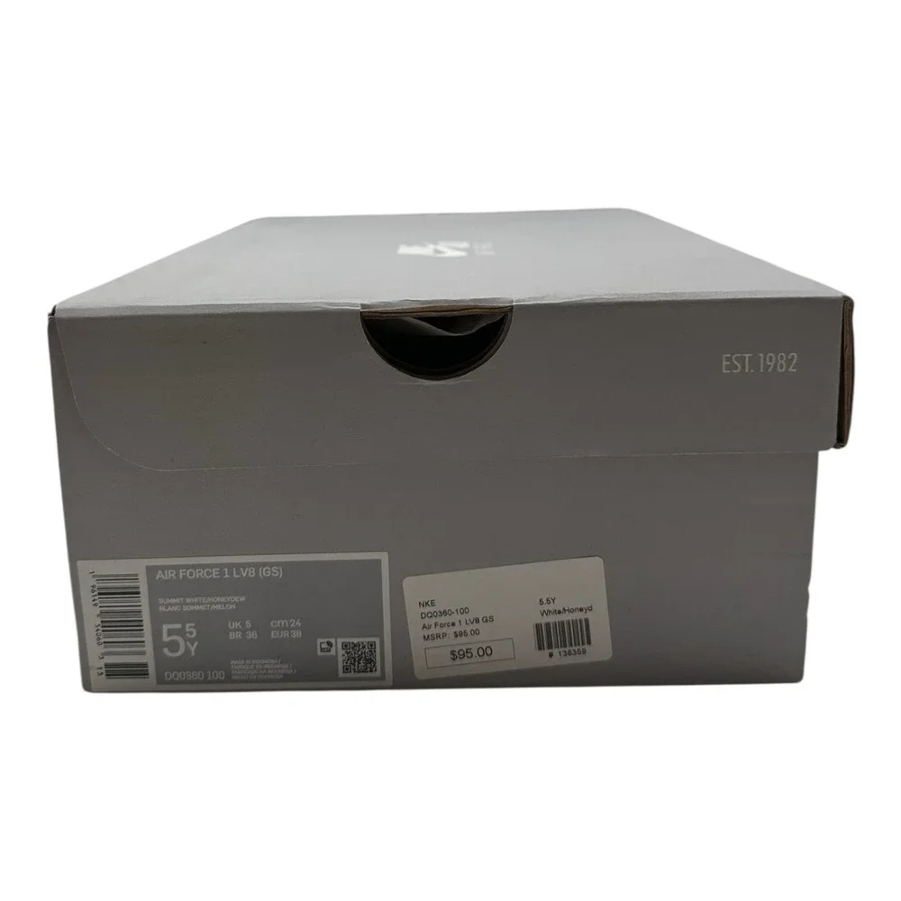 Nike Air Force 1 LV8 GS Shoes Sz Youth 5.5‎ Y Womens 7 White Honeydew DQ0360-100